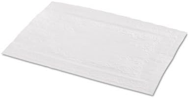 Hoffmaster 601SE1014 14" Length x 10" Width, White Classic Embossed Straight Edge Placemat (Case of 1,000), 10" x 14"