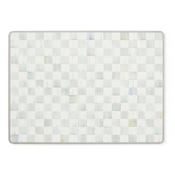MACKENZIE-CHILDS Cork-Back Placemat Set, Gray-and-White Sterling Check