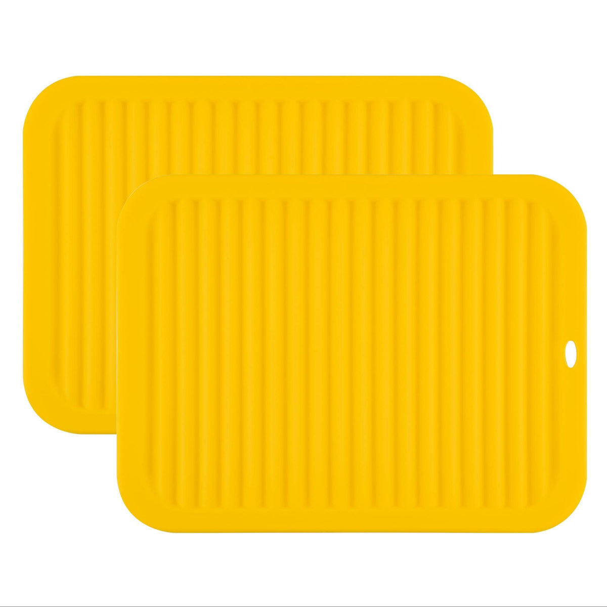 Silicone Hot Pads for Kitchen, Trivets for Hot Pots and Pans, Multi-Purpose Trivets for Quartz Countertops, Non Slip Trivet Mat, Silicone Mats for Kitchen Counter Pot Holders Set 2 Black