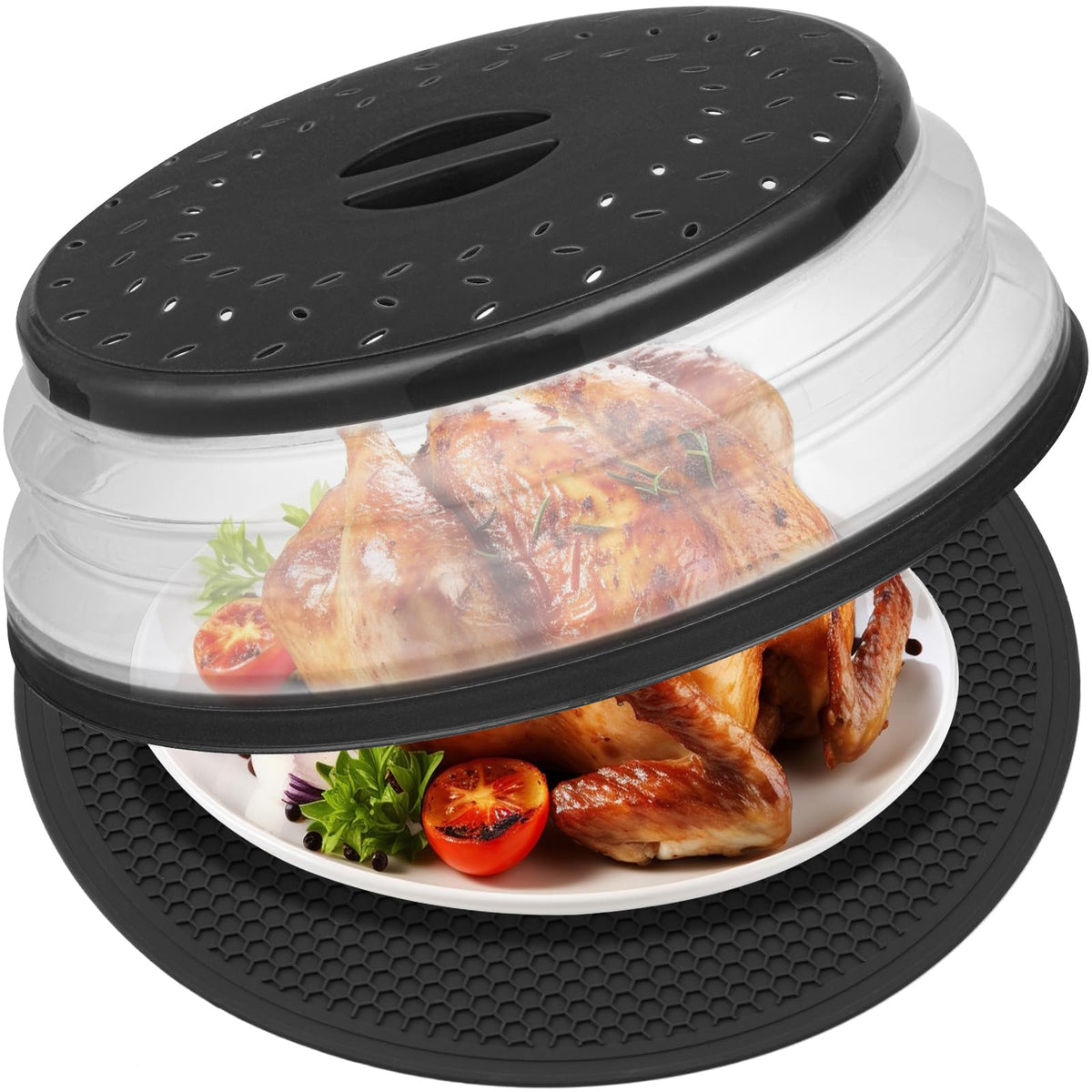 Microwave Splatter Cover & Silicone Mat, 10inch