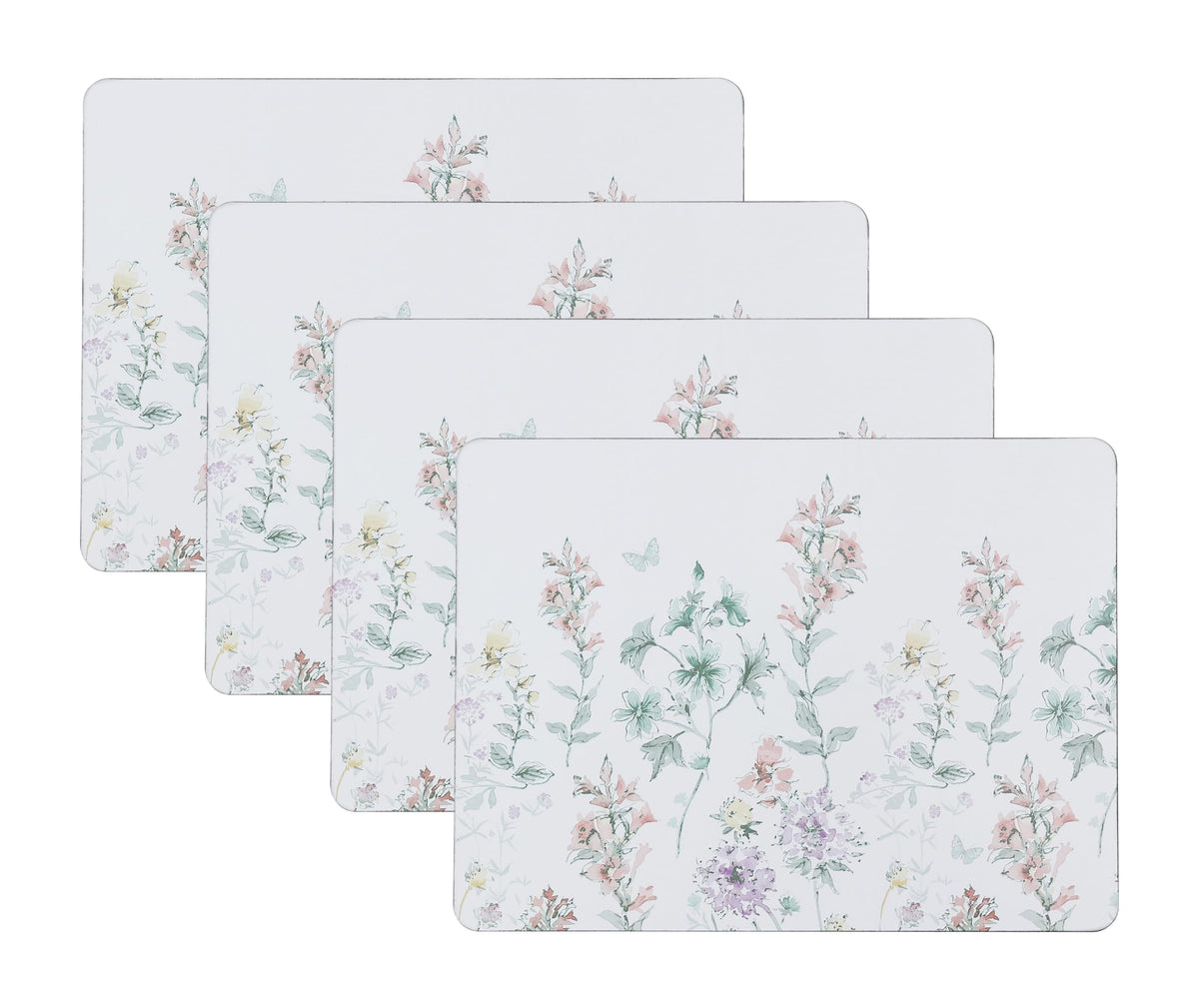 Laura Ashley Cork Placemats, 16 x 12-inch, Set of 4, Summer Palace Blue
