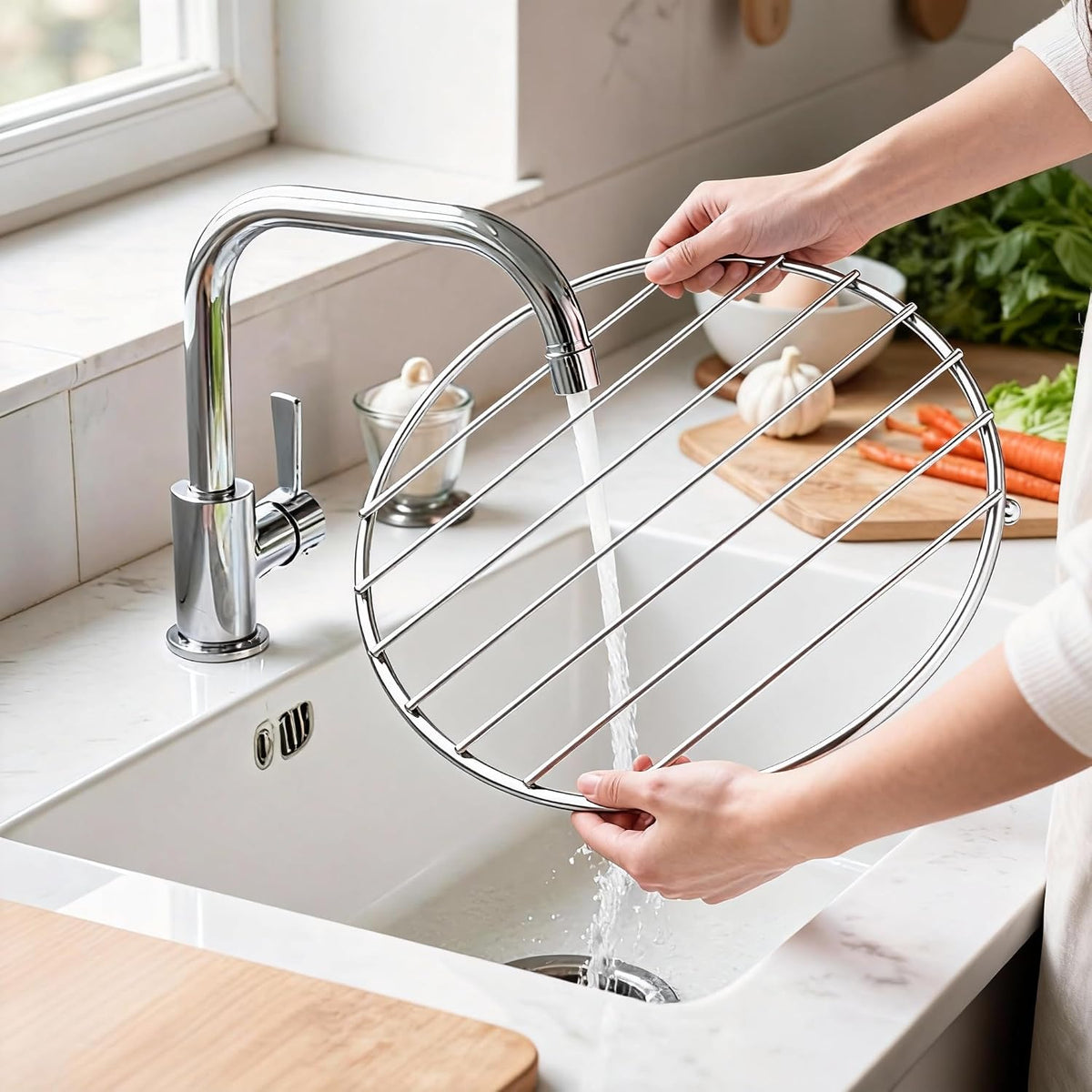 2 Pack Stainless Steel Trivets, Heat Resistant Pot Holder, Round.