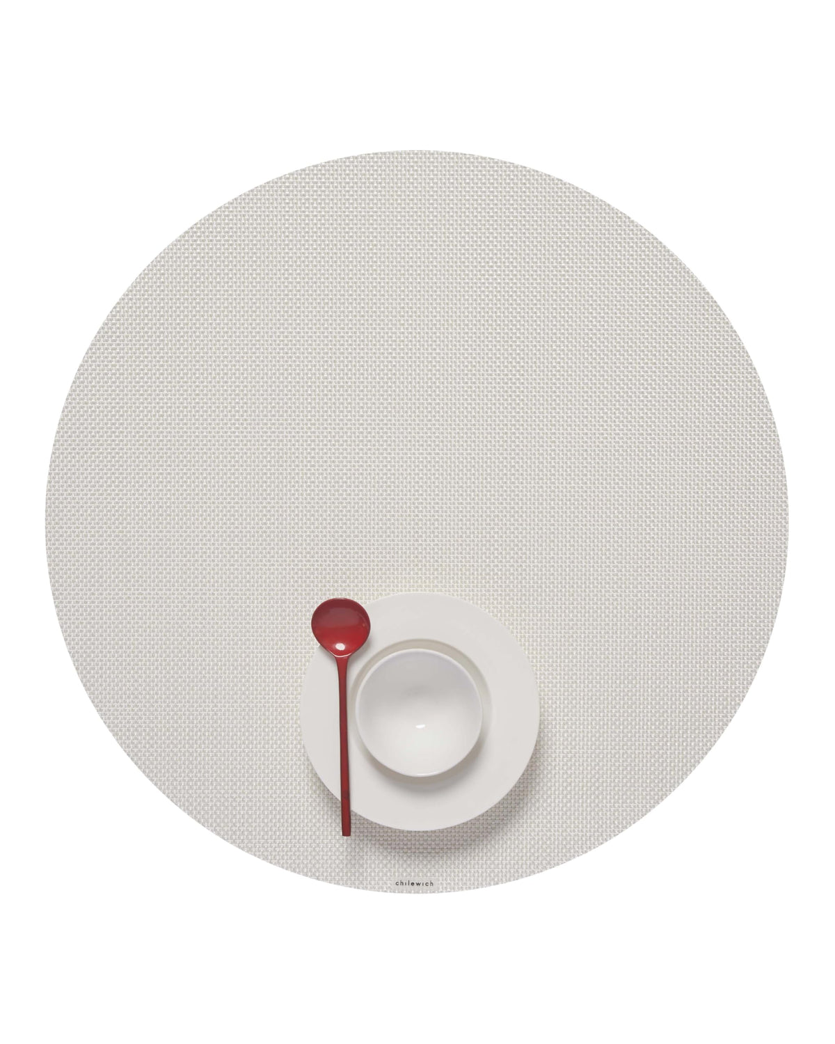 Chilewich Mini Basketweave Placemats, Round Woven Placemats Set of 4