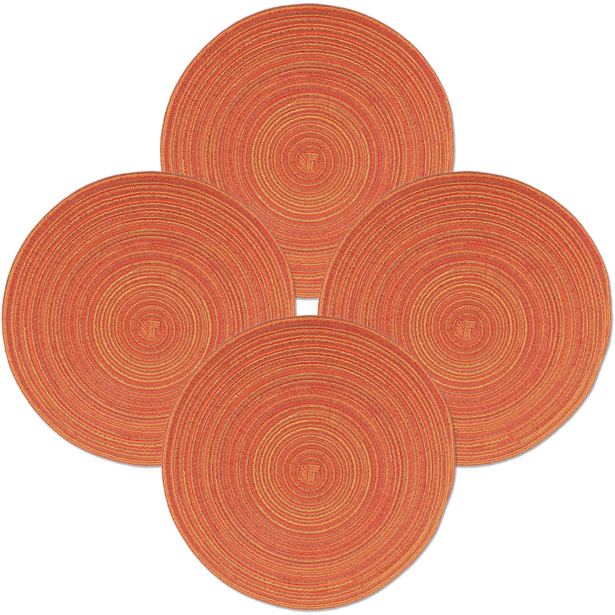 MIAOMIAO Round Placemats Set of 6 Braided Dining Table Kitchen Decor Mets