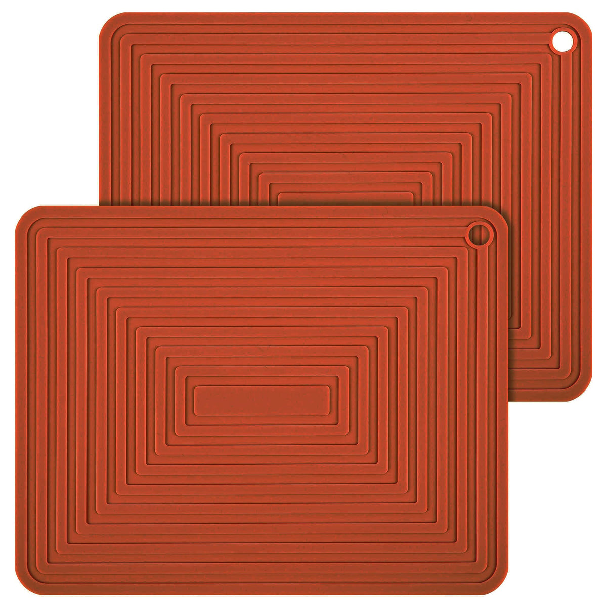 Trivets for Hot Dishes, Trivet Hot Pads for Kitchen, Silicone Trivets for Pots and Pans, Silicone Pot Holders, Trivet for Quartz Countertops, Heat Resistant Mats Set 2 White