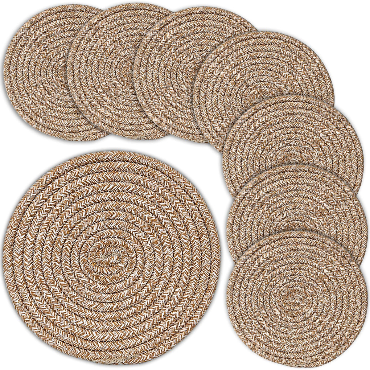 Pot Holders Trivets Set 4 Pcs, Potholders for Kitchens, 100% Pure Cotton Thread Weave Trivets for Hot Dishes/Pot/Bowl/Teapot/Hot Pot Holders, 7.9 Inches