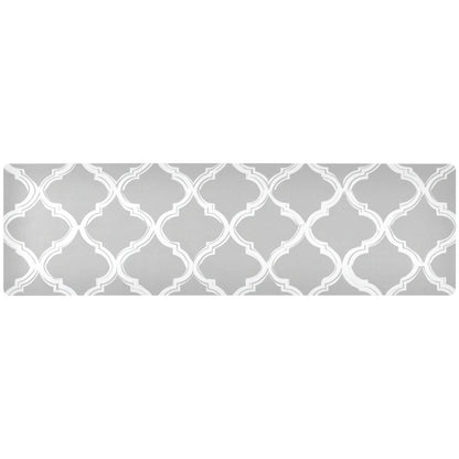 2 in 1 Table Runner Trivet for Hot Pots and Pans Heat Resistant Non Slip Waterproof 39 x 12 Inch Decorative Table Protector for Kitchen Countertop Marble Grey