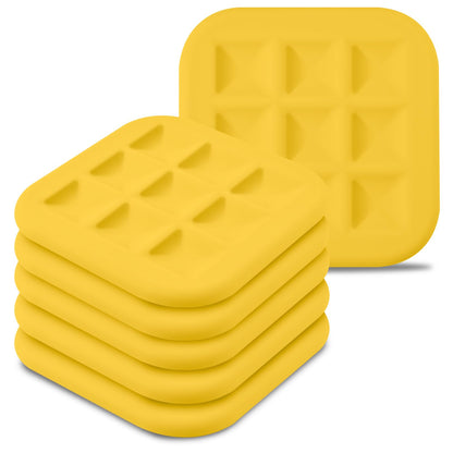 Silicone Trivet Mats 6 Pack Trivets for Hot Dishes Hot Pads for Kitchen, Trivets for Hot Pots and Pans,Heat-Resistant Non-Slip Dinner Plate Mat (Brown)
