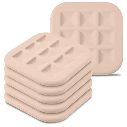 Silicone Trivet Mats 6 Pack Trivets for Hot Dishes Hot Pads for Kitchen, Trivets for Hot Pots and Pans,Heat-Resistant Non-Slip Dinner Plate Mat (Brown)