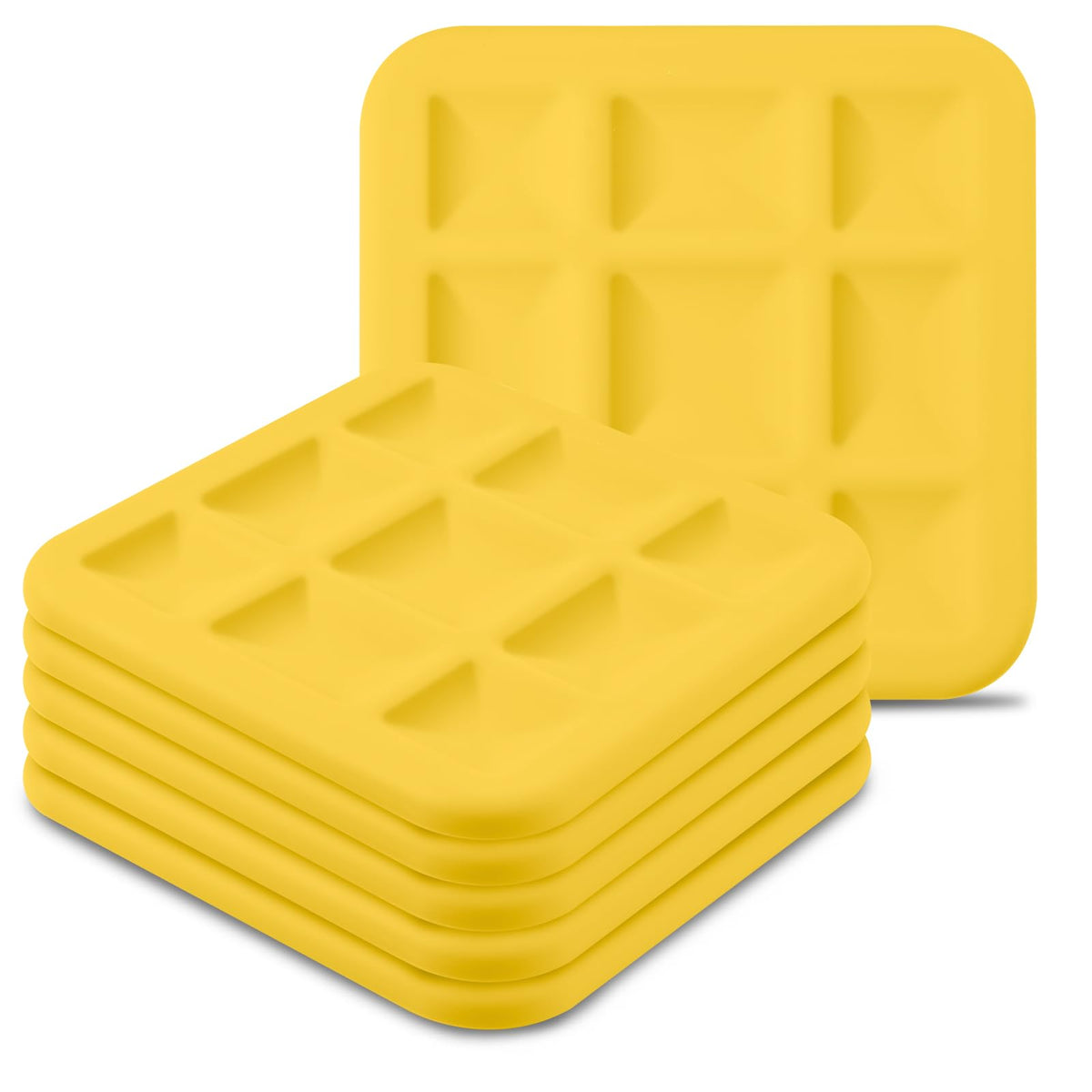 Silicone Trivet Mats 6 Pack Trivets for Hot Dishes Hot Pads for Kitchen, Trivets for Hot Pots and Pans,Heat-Resistant Non-Slip Dinner Plate Mat (Brown)