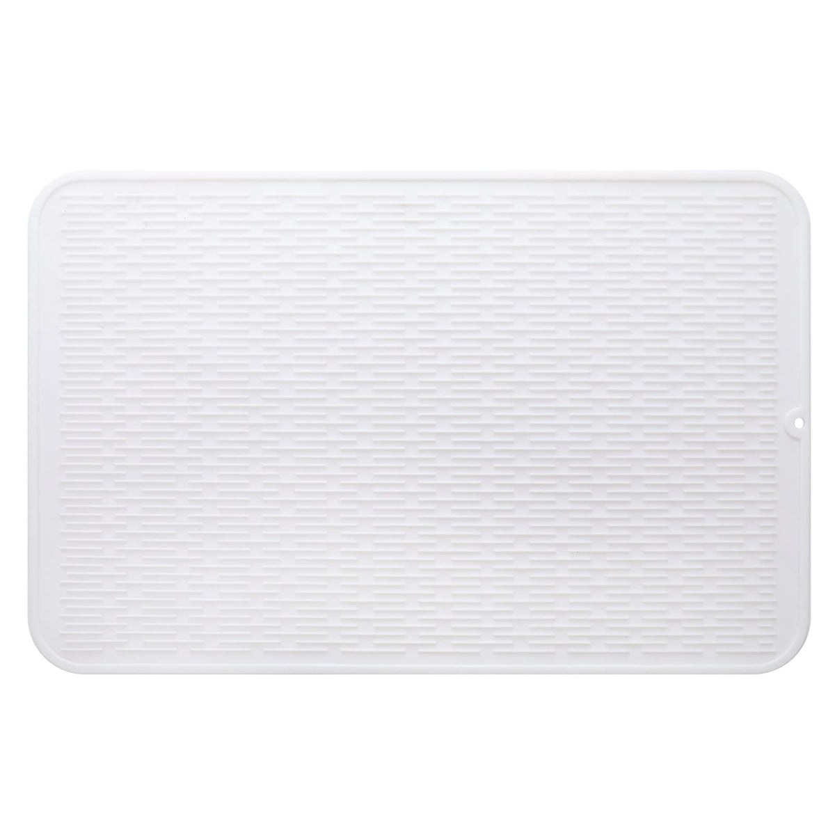 MicoYang Silicone Dish Drying Mat — Quick-Dry Ridges Counter & Sink Pad, Heat-Resistant Trivet to 450°F, Non-Slip & Dishwasher Safe, Roll-Up Storage, 18 Colors & 9 Sizes (Black, 16"×12")