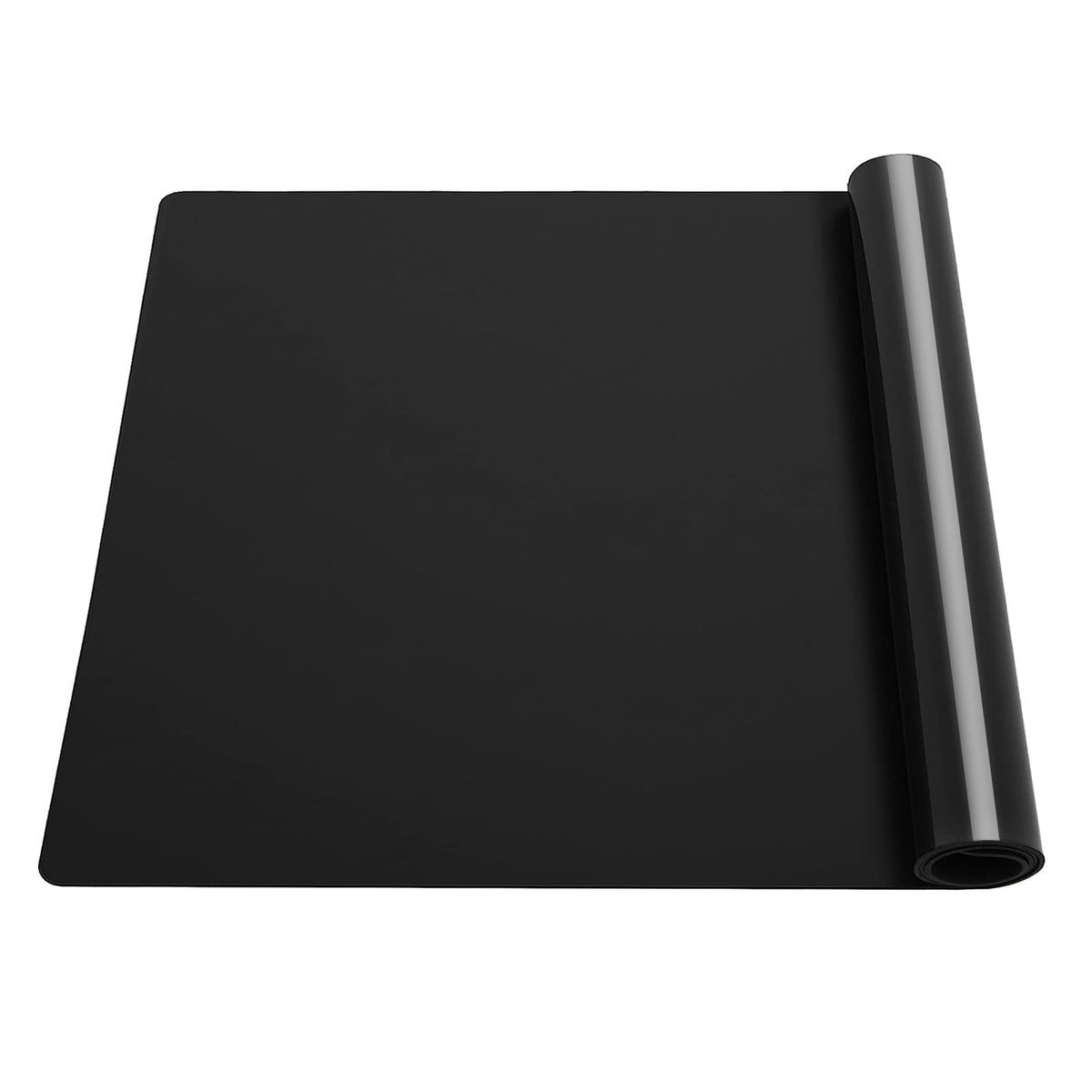 Silicone Placemats, Food-Grade Non-Slip Waterproof, Dining, Stain Resistant, Countertop Protector, Kitchen Counter Mat, Heat Resistant, Baking mat Dishwasher Safe (15.7x11.8Inch-4pack, Gray)