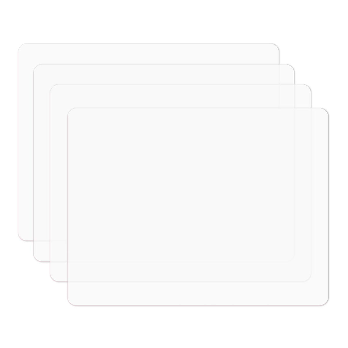 Silicone Placemats, Food-Grade Non-Slip Waterproof, Dining, Stain Resistant, Countertop Protector, Kitchen Counter Mat, Heat Resistant, Baking mat Dishwasher Safe (15.7x11.8Inch-4pack, Gray)