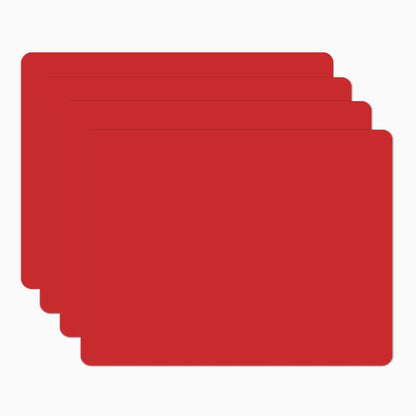 Silicone Placemats, Food-Grade Non-Slip Waterproof, Dining, Stain Resistant, Countertop Protector, Kitchen Counter Mat, Heat Resistant, Baking mat Dishwasher Safe (15.7x11.8Inch-4pack, Gray)