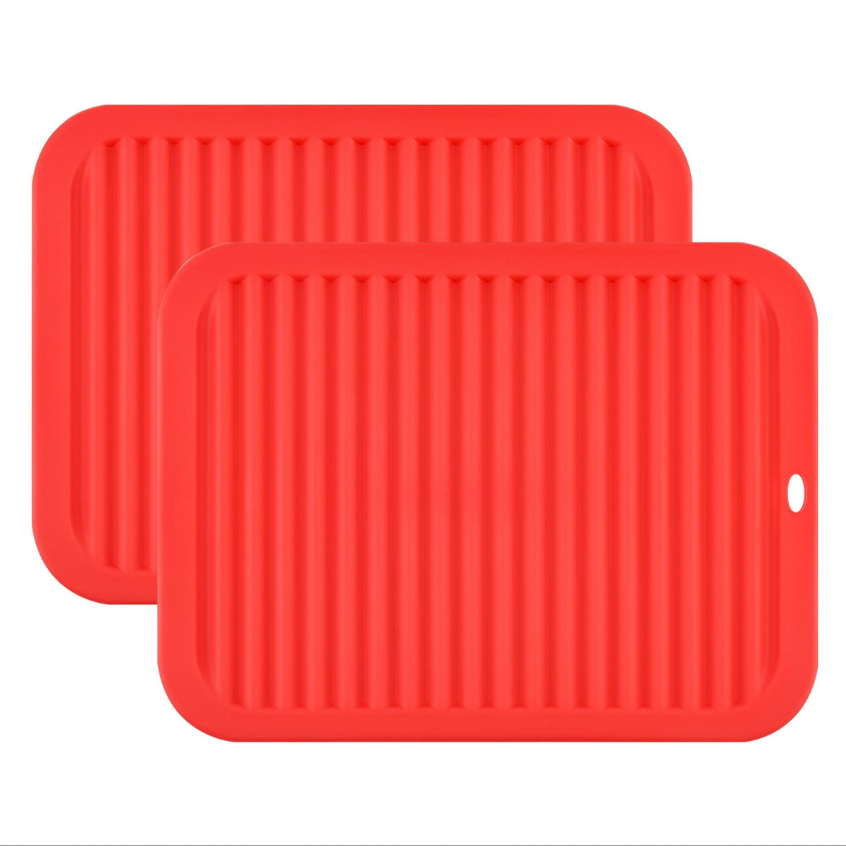 Silicone Hot Pads for Kitchen, Trivets for Hot Pots and Pans, Multi-Purpose Trivets for Quartz Countertops, Non Slip Trivet Mat, Silicone Mats for Kitchen Counter Pot Holders Set 2 Black
