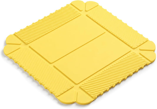 Magnetic Silicone Trivet Mat - Heat Resistant Hot Pad for Hot Dishes, Pots & Pans, Non-Slip Table & Countertop Protector (Lemon Yellow)