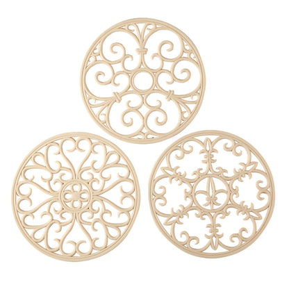 Silicone Trivet Mat - Hot Pot Holder Hot Pads for Table & Countertop - Teapot Trivet Kitchen Trivets - Non-Slip & Heat Resistant Modern Kitchen Hot Pads for Pots & Hot Dish Navy Blue Trivet Set of 3