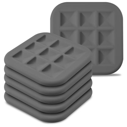 Silicone Trivet Mats 6 Pack Trivets for Hot Dishes Hot Pads for Kitchen, Trivets for Hot Pots and Pans,Heat-Resistant Non-Slip Dinner Plate Mat (Brown)