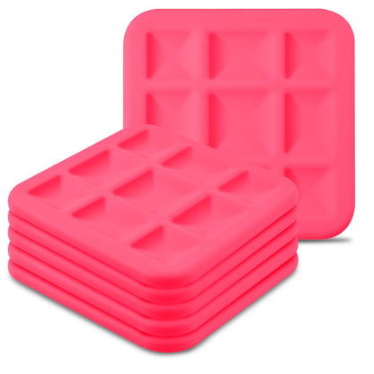 Silicone Trivet Mats 6 Pack Trivets for Hot Dishes Hot Pads for Kitchen, Trivets for Hot Pots and Pans,Heat-Resistant Non-Slip Dinner Plate Mat (Brown)