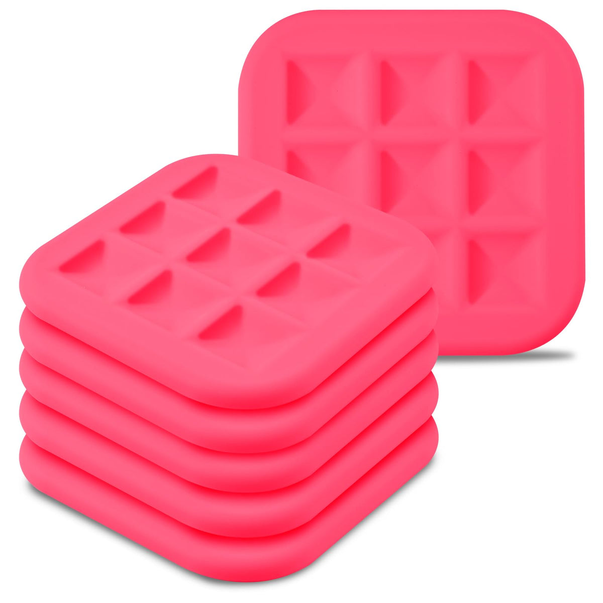 Silicone Trivet Mats 6 Pack Trivets for Hot Dishes Hot Pads for Kitchen, Trivets for Hot Pots and Pans,Heat-Resistant Non-Slip Dinner Plate Mat (Brown)