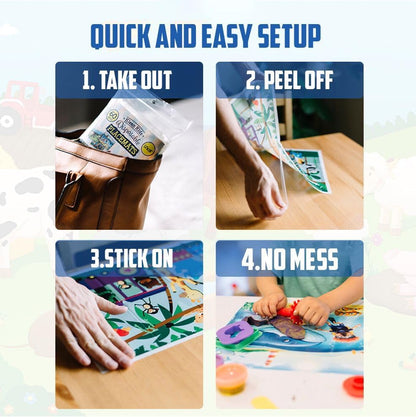 40 Pack Disposable Placemats for Baby, 3 Design Pack Baby Eating Mat, 12" x 18" Sticky Kids Placemat, Toddler Place mat for Restaurants, Plastic Kids Placemats for Dining Table