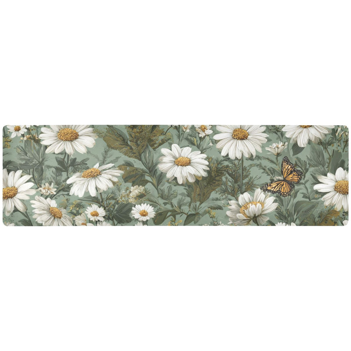2 in 1 Heat Resistant Table Runner Trivet for Hot Pots and Pans 39 x 12 Inch Long Hot Pad Decorative Table Protector for Kitchen Countertop Tree of Life Floral Leaves