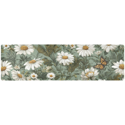 2 in 1 Heat Resistant Table Runner Trivet for Hot Pots and Pans 39 x 12 Inch Long Hot Pad Decorative Table Protector for Kitchen Countertop Tree of Life Floral Leaves