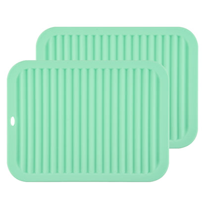 Silicone Hot Pads for Kitchen, Trivets for Hot Pots and Pans, Multi-Purpose Trivets for Quartz Countertops, Non Slip Trivet Mat, Silicone Mats for Kitchen Counter Pot Holders Set 2 Black