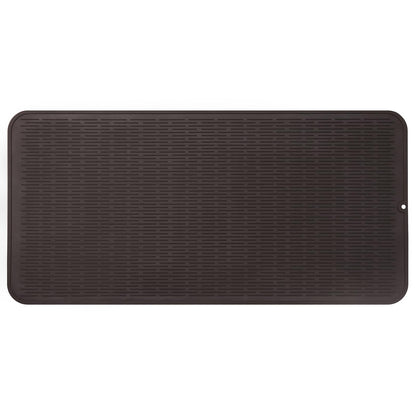 MicoYang Silicone Dish Drying Mat — Quick-Dry Ridges Counter & Sink Pad, Heat-Resistant Trivet to 450°F, Non-Slip & Dishwasher Safe, Roll-Up Storage, 18 Colors & 9 Sizes (Black, 16"×12")