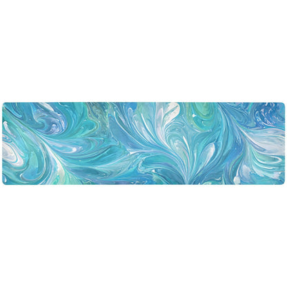 2 in 1 Heat Resistant Table Runner Trivet for Hot Pots and Pans 39 x 12 Inch Long Hot Pad Decorative Table Protector for Kitchen Countertop Tree of Life Floral Leaves