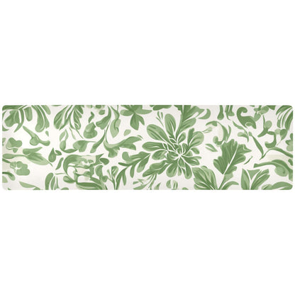 2 in 1 Heat Resistant Table Runner Trivet for Hot Pots and Pans 39 x 12 Inch Long Hot Pad Decorative Table Protector for Kitchen Countertop Tree of Life Floral Leaves