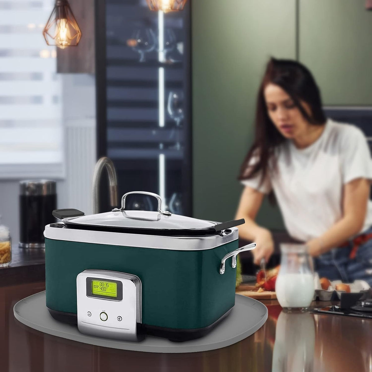 Heat Resistant Mat for 6-8 Quart Slow Cooker, Silicone Trivet