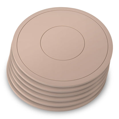 Silicone Trivet Mats 6 Pack Trivets for Hot Dishes Hot Pads for Kitchen, Trivets for Hot Pots and Pans,Heat-Resistant Non-Slip Dinner Plate Mat (Brown)