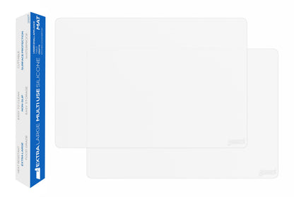 GASARÉ, Set of 2, Extra Large, Thick, Silicone Mats for Kitchen Counter, Heat Resistant Mats, Countertop Protector, Non-Slip, Easy to Clean, 25 x 17 Inches x 1.4mm, Semi-Transparent