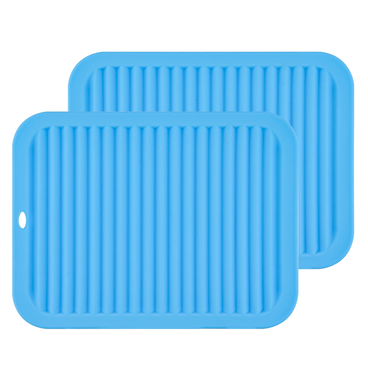 Silicone Hot Pads for Kitchen, Trivets for Hot Pots and Pans, Multi-Purpose Trivets for Quartz Countertops, Non Slip Trivet Mat, Silicone Mats for Kitchen Counter Pot Holders Set 2 Black