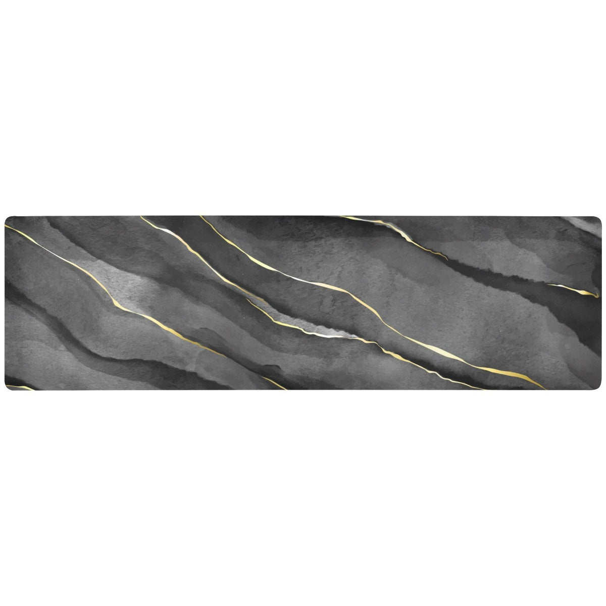2 in 1 Table Runner Trivet for Hot Pots and Pans Heat Resistant Non Slip Waterproof 39 x 12 Inch Decorative Table Protector for Kitchen Countertop Marble Grey