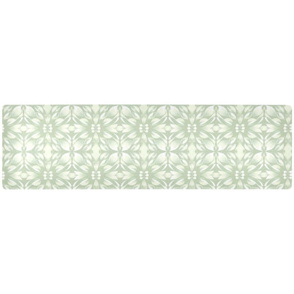 2 in 1 Table Runner Trivet for Hot Pots and Pans Heat Resistant Non Slip Waterproof 39 x 12 Inch Decorative Table Protector for Kitchen Countertop Marble Grey