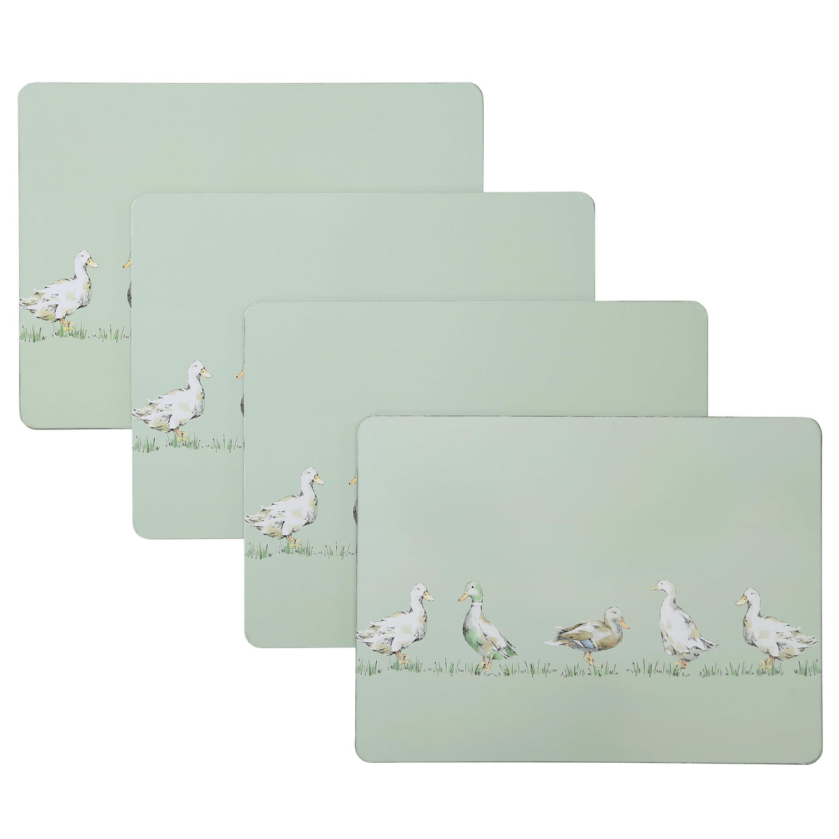 Laura Ashley Cork Placemats, 16 x 12-inch, Set of 4, Summer Palace Blue
