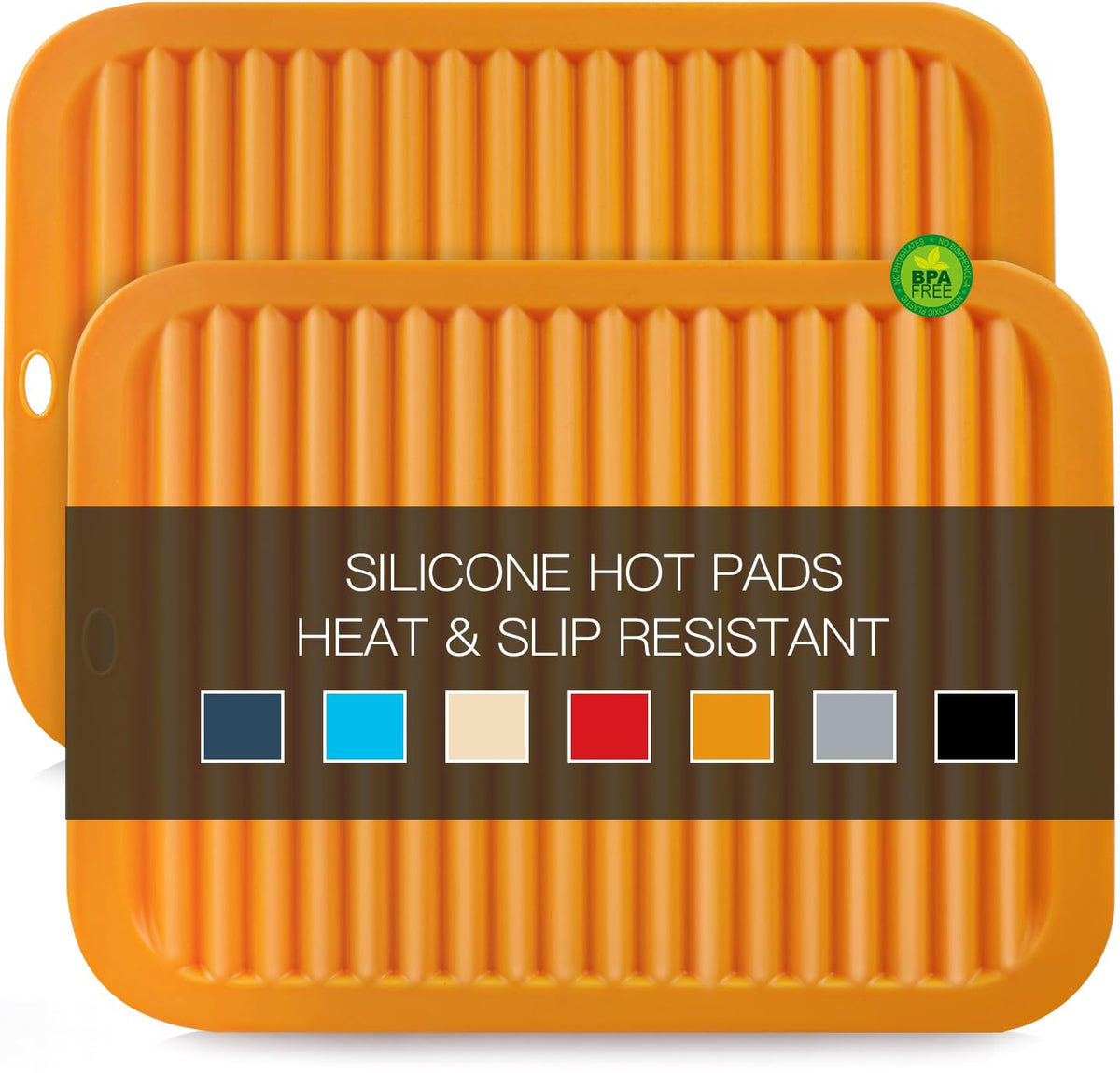 Silicone Trivets for Hot Dishes, 4 PCS Multipurpose Heat Resistant Mat Thick Silicone Hot Pads Pot Holders for Kitchen Counter, Flexible Jar Opener Food Grade Spoon Holder, Silicone Coasters (Almond)