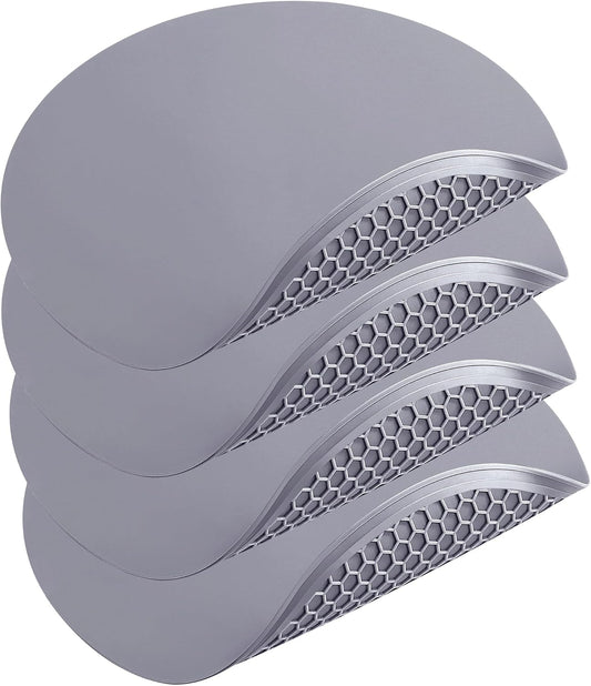 To encounter Silicone Microwave Mat - Round 12" x 12" - Set of 4 Heat Resistant Multifunctional Mat, Splatter Guard, Trivet, Hot Pad, Pot Holder