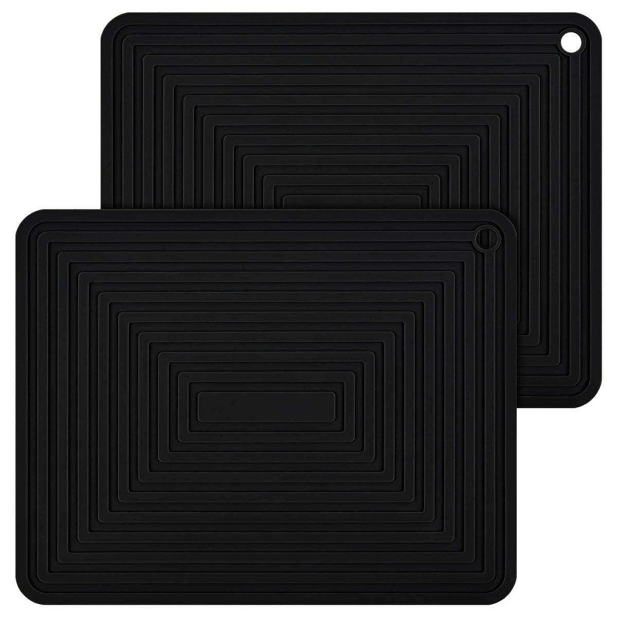 Trivets for Hot Dishes, Trivet Hot Pads for Kitchen, Silicone Trivets for Pots and Pans, Silicone Pot Holders, Trivet for Quartz Countertops, Heat Resistant Mats Set 2 White