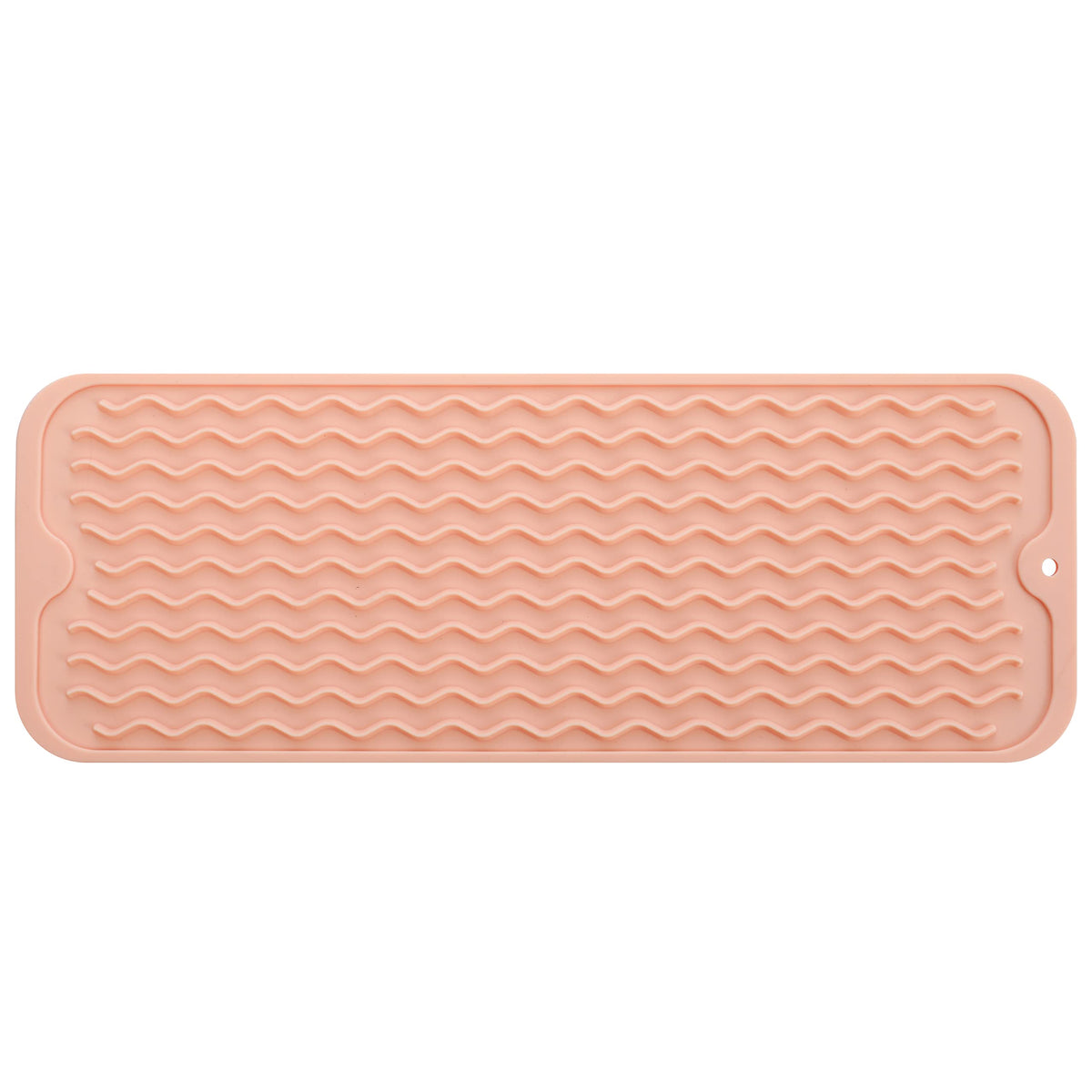 MicoYang Silicone Dish Drying Mat — Quick-Dry Ridges Counter & Sink Pad, Heat-Resistant Trivet to 450°F, Non-Slip & Dishwasher Safe, Roll-Up Storage, 18 Colors & 9 Sizes (Black, 16"×12")