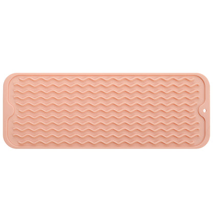 MicoYang Silicone Dish Drying Mat — Quick-Dry Ridges Counter & Sink Pad, Heat-Resistant Trivet to 450°F, Non-Slip & Dishwasher Safe, Roll-Up Storage, 18 Colors & 9 Sizes (Black, 16"×12")