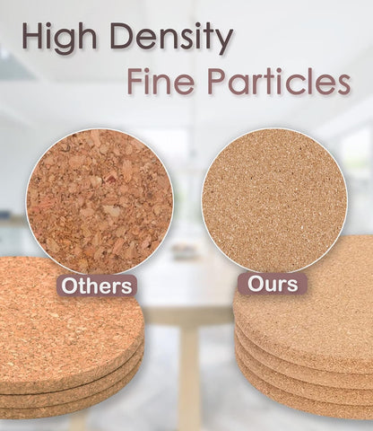 Cork Trivets for Hot Dishes, Hot Pots and Pans, 8 Inch 4 Pcs
