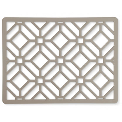 GASARÉ, Extra Large, Thick, Silicone Trivet for Hot Dishes, Pots, and Pans, Heat Resistant Mat for Countertop, Hot Pad for Kitchen, Easy to Clean, 16 x 12 x 3/8 Inches, (White, Geometric)