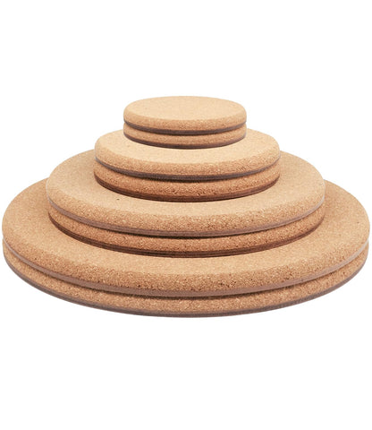 Cork Plant Coasters, Double Layers Hard Cork, 8 Inch, 4 Pcs