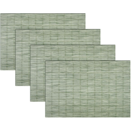 PIGCHCY Placemats,Durable Placemats for Dining Table,Washable Woven Vinyl Kitchen Placemats Set of 4 (Brown)