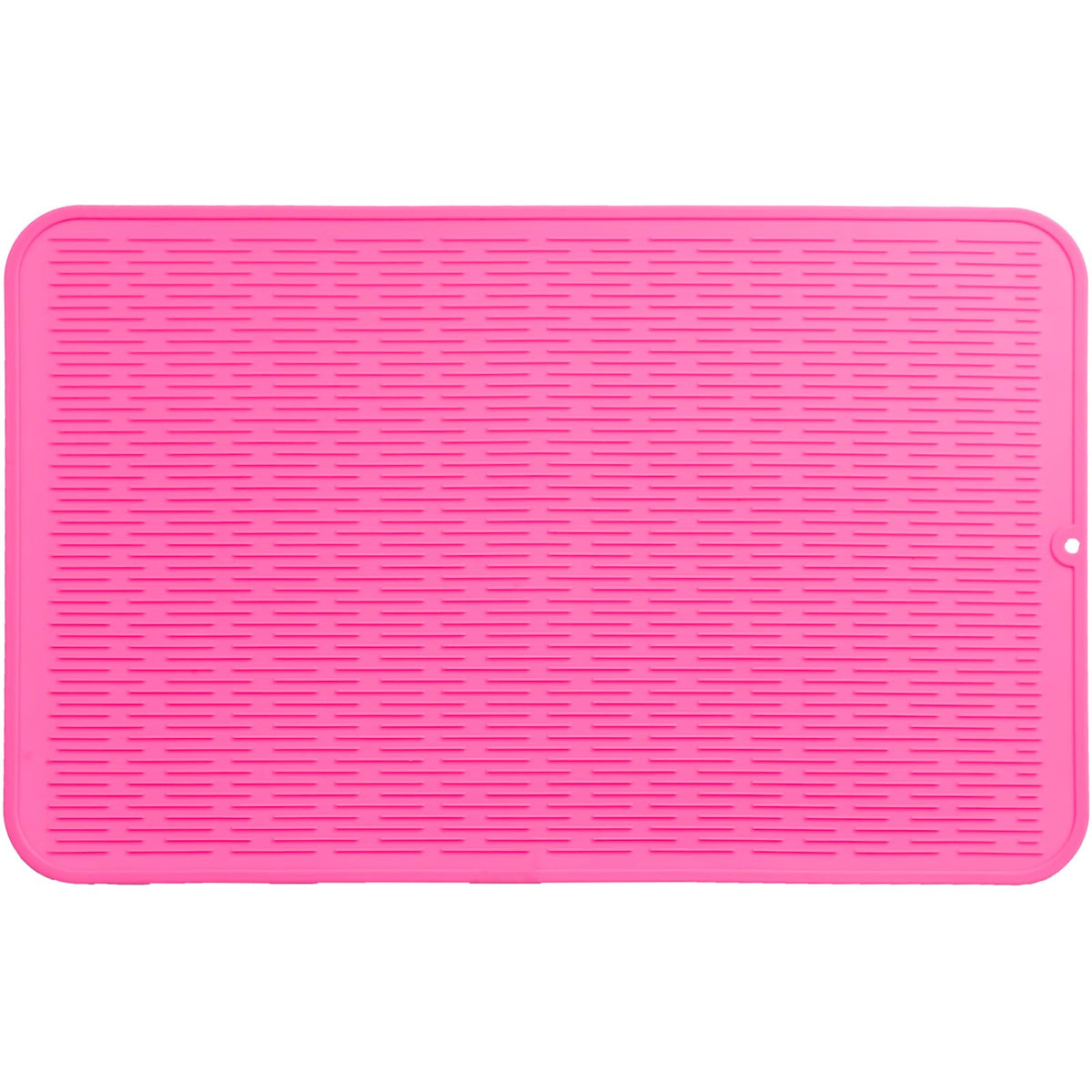 MicoYang Silicone Dish Drying Mat — Quick-Dry Ridges Counter & Sink Pad, Heat-Resistant Trivet to 450°F, Non-Slip & Dishwasher Safe, Roll-Up Storage, 18 Colors & 9 Sizes (Black, 16"×12")