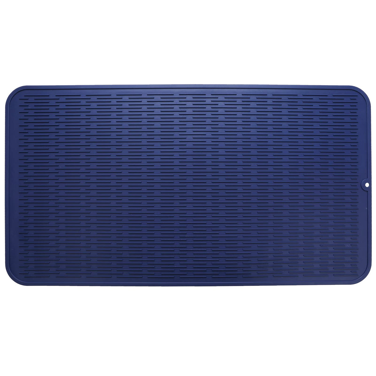 MicoYang Silicone Dish Drying Mat — Quick-Dry Ridges Counter & Sink Pad, Heat-Resistant Trivet to 450°F, Non-Slip & Dishwasher Safe, Roll-Up Storage, 18 Colors & 9 Sizes (Black, 16"×12")