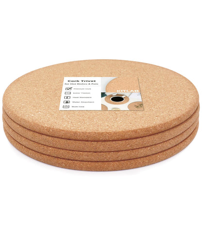Cork Trivets for Hot Dishes, Hot Pots and Pans, 8 Inch 6 Pcs